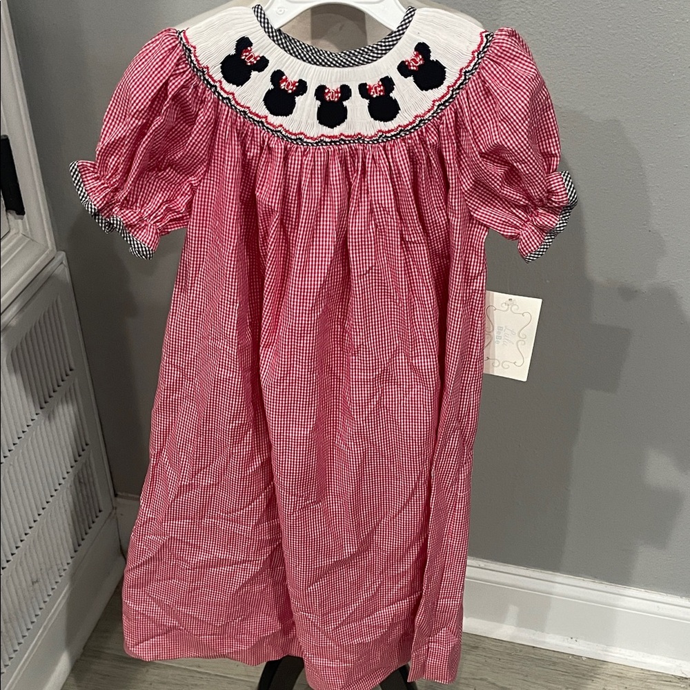 Pink Smocked Kids Dress